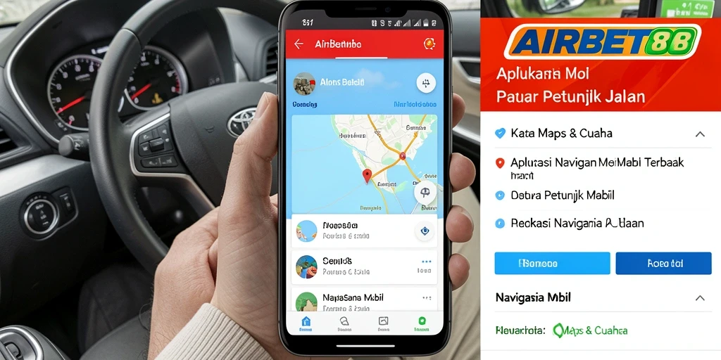Screenshot utama AIRBET88 menunjukkan antarmuka navigasi mobil yang user-friendly.