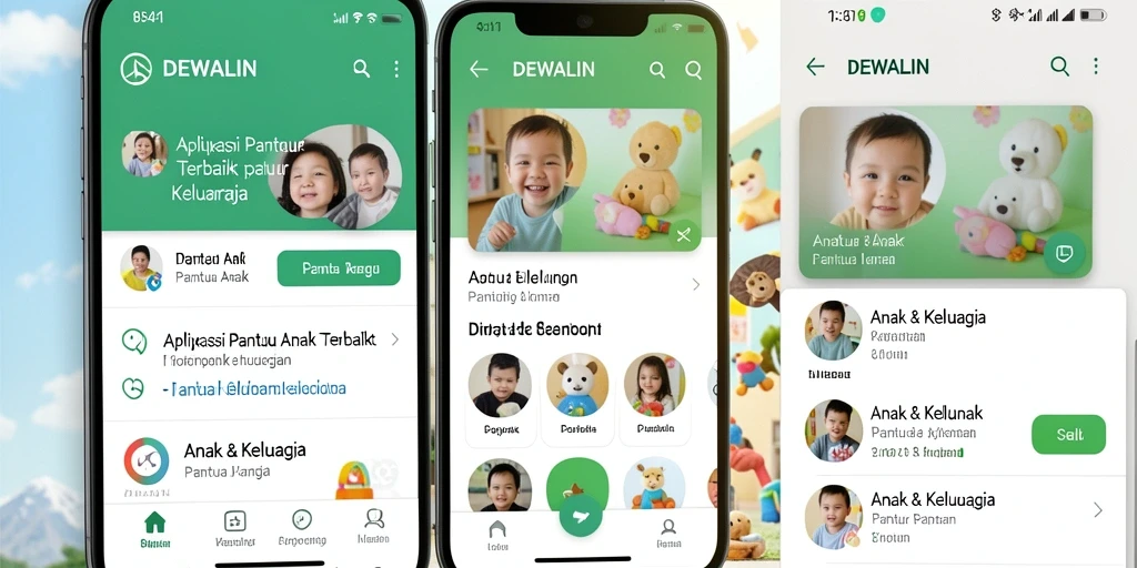 Tampilan antarmuka DEWALIN yang ramah pengguna untuk memantau anak.