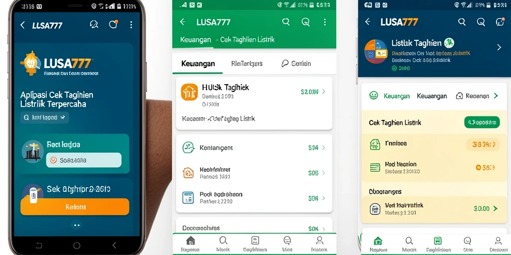 Tampilan antarmuka LUSA777 untuk cek tagihan listrik yang sederhana dan efektif.