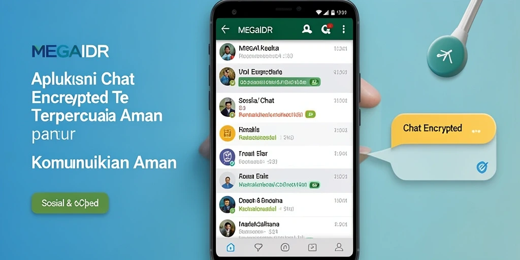 Antarmuka MEGAIDR yang modern dan fungsional untuk Chat Encrypted.