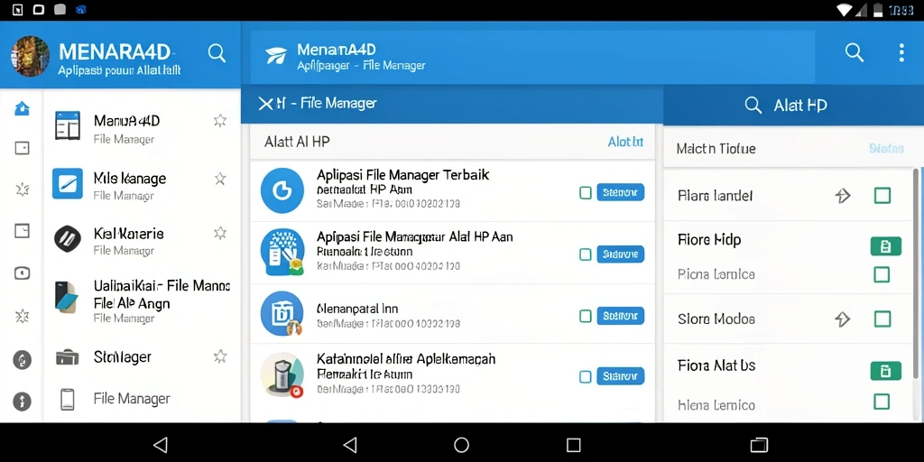 Antarmuka modern dan fungsi lengkap dari MENARA4D sebagai File Manager.