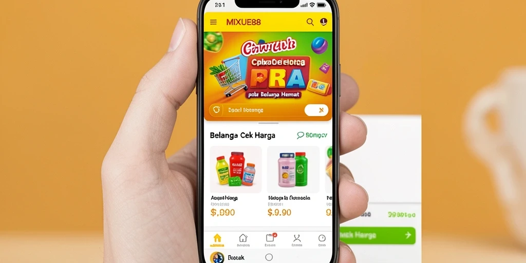 Tampilan antarmuka MIXUE88 untuk cek harga produk.