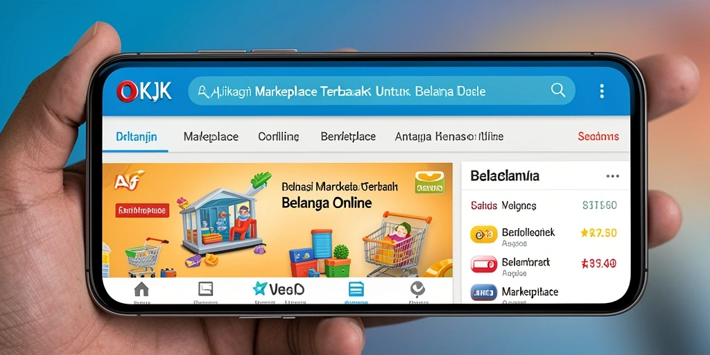 Tampilan antarmuka OKJK yang intuitif untuk belanja online.