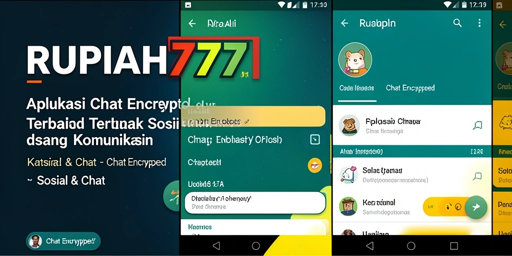 Antarmuka RUPIAH777 menampilkan fitur Chat Encrypted yang modern dan intuitif.