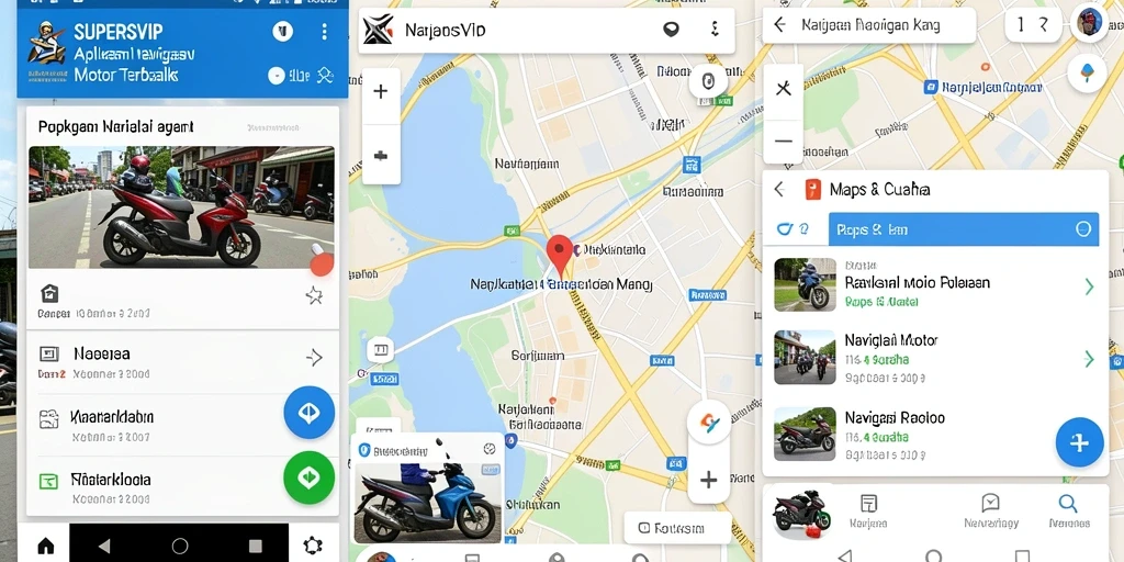 Antarmuka aplikasi SUPERSVIP dengan navigasi motor yang intuitif.