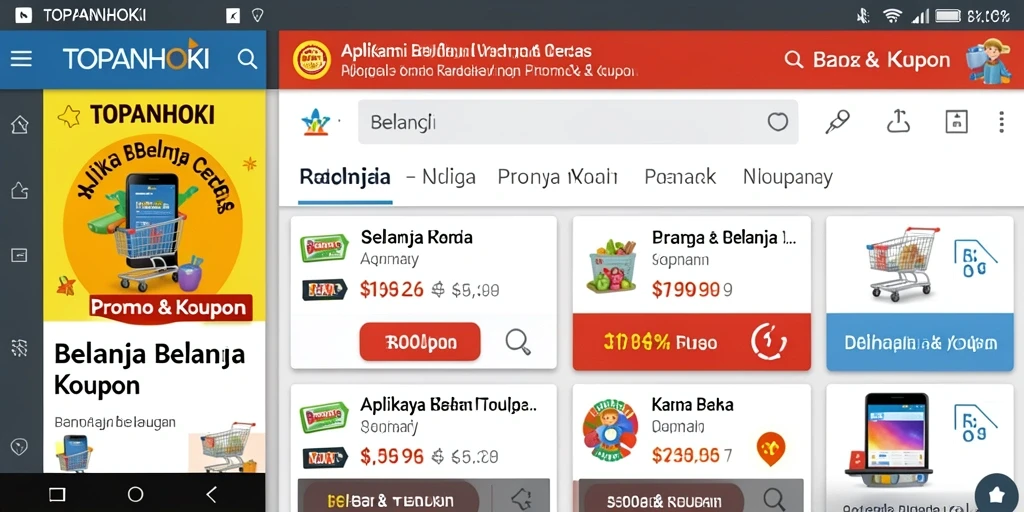 Antarmuka user-friendly TOPANHOKI dengan berbagai kupon menarik.