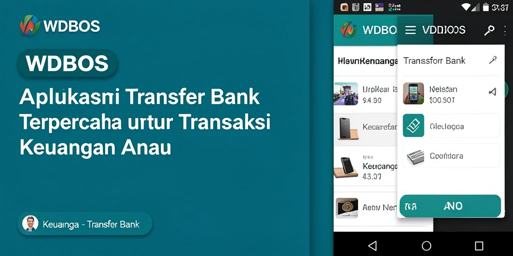 Tampilan antarmuka utama aplikasi Transfer Bank WDBOS yang modern dan intuitif.